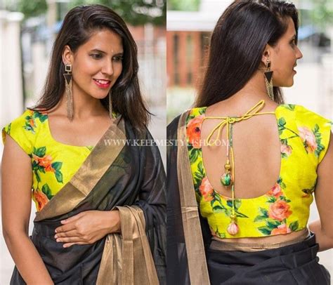 Tricks To Style Your Plain Sarees With Contrasting Blouses Keep Me