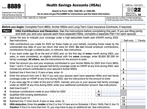 Form 8889 2023 - Printable Forms Free Online