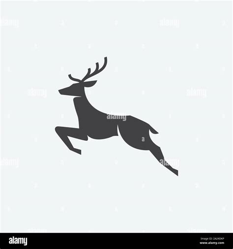 deer icon, deer illustration, deer vector design template, rain deer logo Stock Vector Image ...