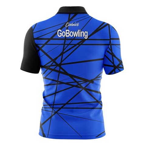 Go Bowling Official Distracted Blue 2023 League Bowling Jersey - GoBowling Apparel by Coolwick