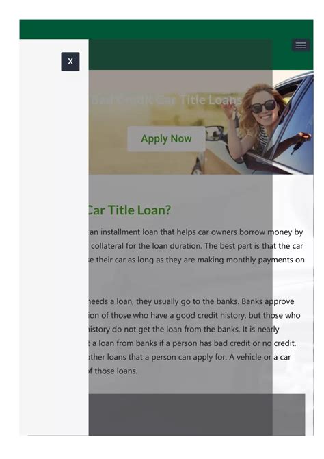 Ppt Vehicle Title Loans Powerpoint Presentation Free Download Id