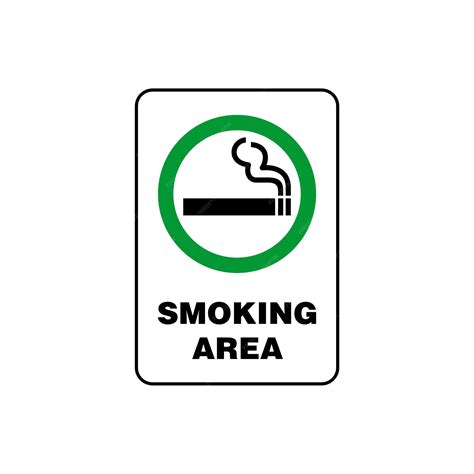 Premium Vector | Smoking Area Signage Vector Illustration Design Vector