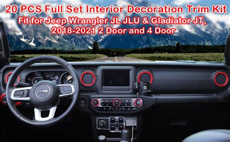 Amazon 20 PCS Full Set Interior Decoration Trim Kit For Jeep