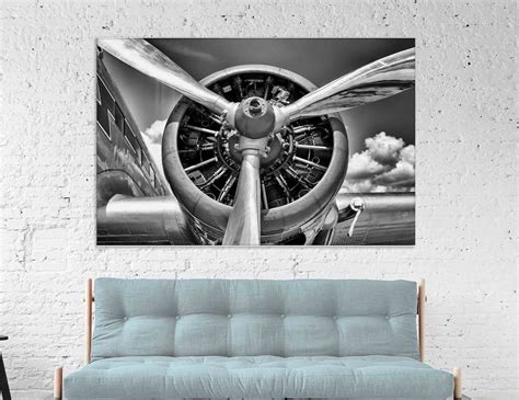 Aviation Art Airplane Wall Art Decor Airplane Office Wall Etsy