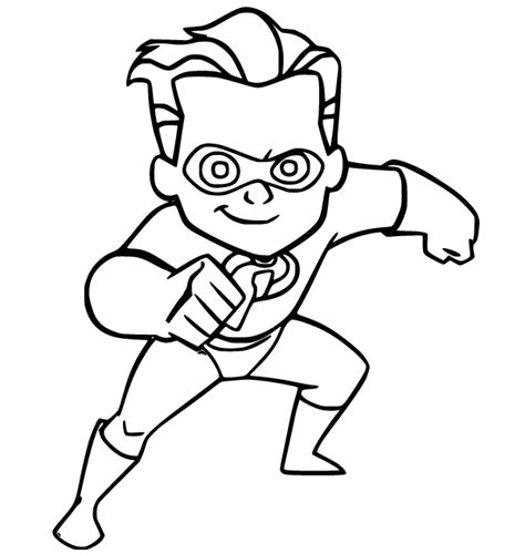 Dash Parr from Incredibles Coloring Page - Free Printable Coloring Pages