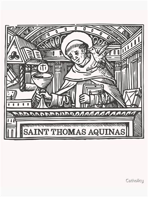 "St Thomas Aquinas Patron Saint Students Catholic Saint Art" Poster by ...