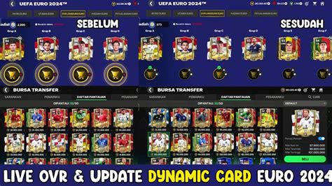 UPDATE DYNAMIC CARD EURO 2024 LIVE OVR PEMAIN EURO SUDAH NAIK BAHAS