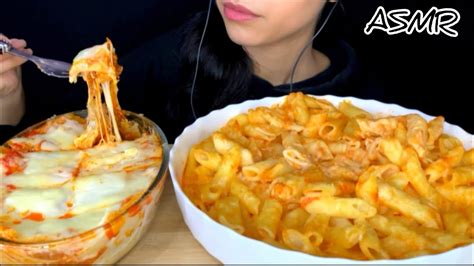 ASMR CHEESY LASAGNA PASTA Eating Sounds NO Talking YouTube