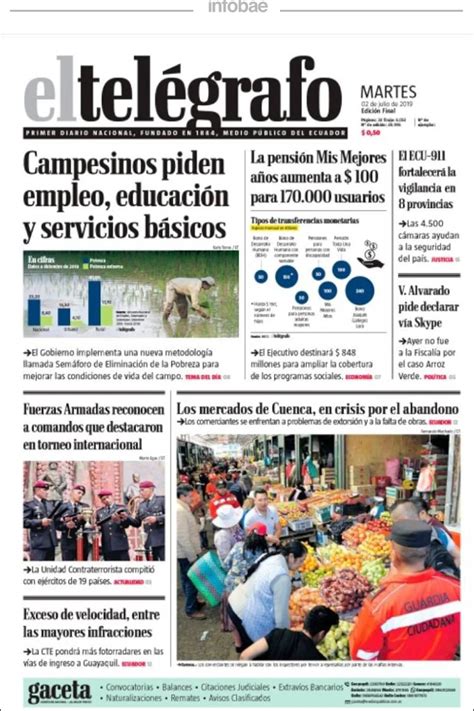 El Telegrafo Ecuador 2 De Julio De 2019 Infobae