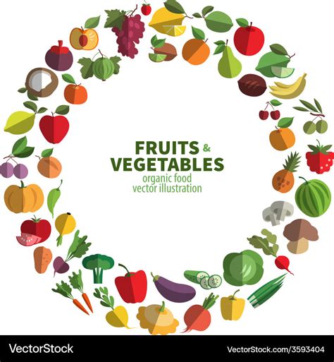 Food fruit and vegetables icon set Royalty Free Vector Image