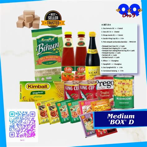 Medium Box D Pack Of Food Basket Set Bakul Makanan Barangan Runcit