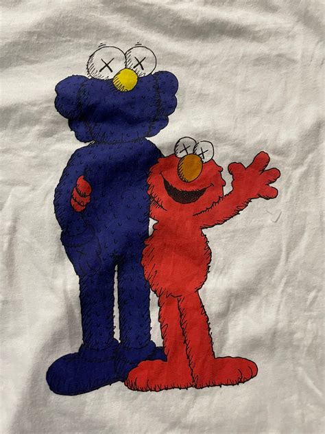 Kaws X Sesame Street Shirt Limited Release Streetwear Grail Etsy