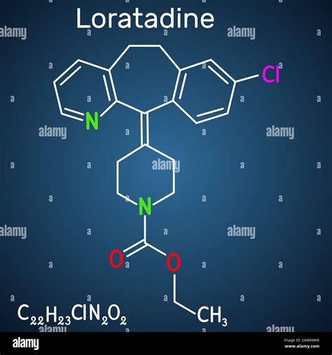 Loratadine C22h23cln2o2 Molecule It Is Antihistamine Is Used To Treat