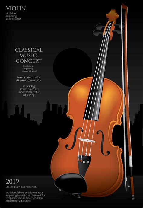 The Classical Music Concept Violin Vector Illustration 539965 Vector Art At Vecteezy