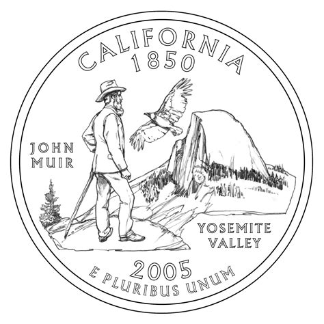 John Muir Yosemite California State Quarter Coin - John Muir Exhibit ...