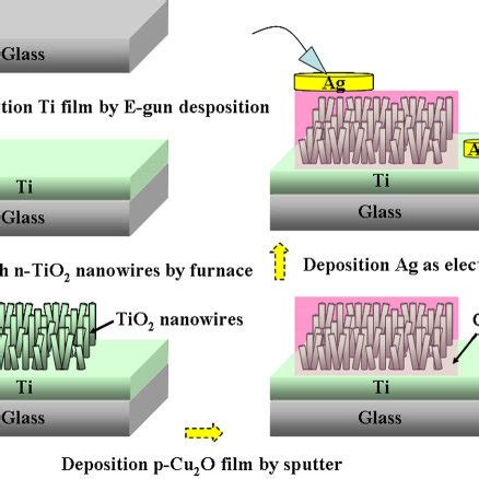 Schematic Diagram Of Fabricated P Cu O Shell N Tio Nanowire Core For