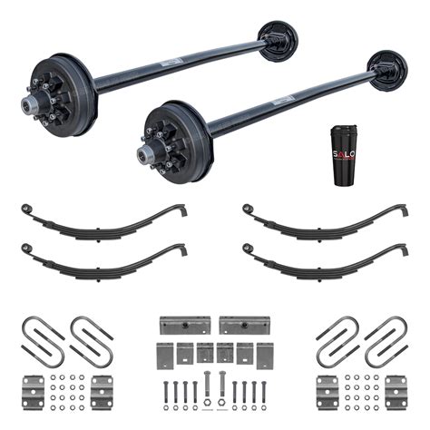 Tandem 7k Electric Brake Axle Kit Slipper Springs Salo Trailer Parts