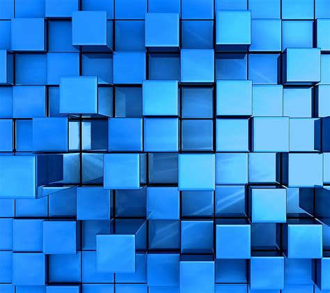 3D Cubes Blocks Blue HD Wallpaper Peakpx 48 OFF