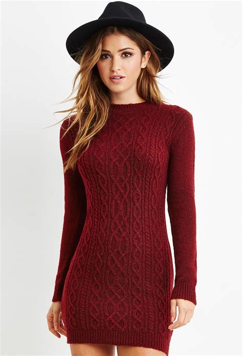 Forever 21 Cable Knit Sweater Dress Youve Been Added To The Waitlist