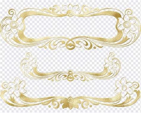 Frames Art Nouveau Gold Foil Gold Foil Frames Borders Floral