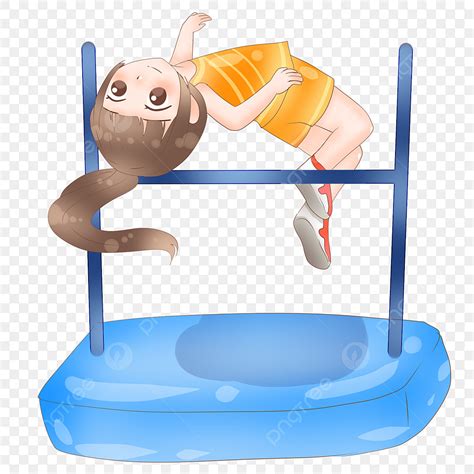 High Jump Clipart Vector Little Girl Jumping High In Fitness Little