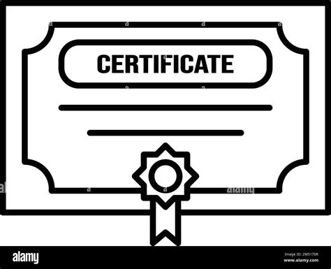 Certificate Icon Design Clipart Vector Isolated Illustration Stock