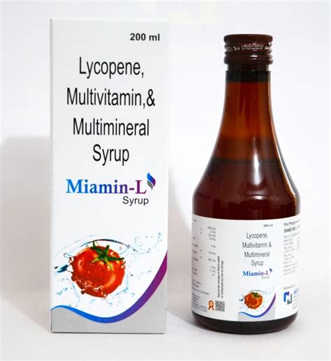 Lycopene Multivitaminandmultiminerals Miamin L Syrup 200 Ml Prescription At Rs 125 Bottle In