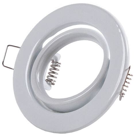 Aro Foco Downlight Circular Basculante Vepa Acero Mm Blanco