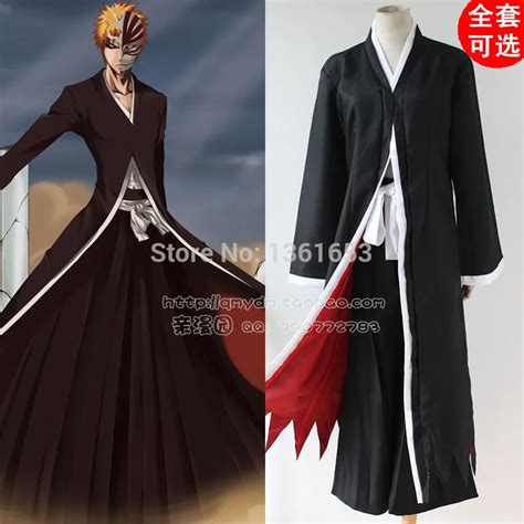 Anime Bleach Ichigo Kurosaki Men S Bankai Cosplay Costume Hallowean