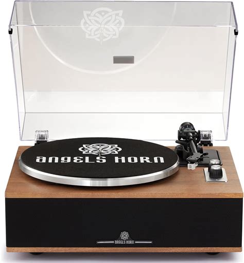 Angels Horn Platine Vinyle Tourne Disque Vinyle Bluetooth Hifi Avec