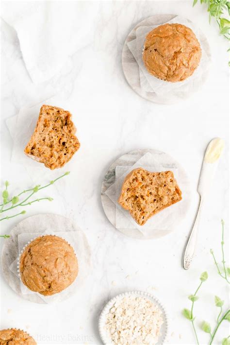 Healthy Carrot Cake Oatmeal Muffins Amys Healthy Baking