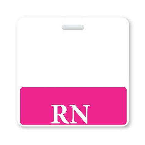 5 Pack Pink Rn Badge Buddy Horizontal Heavy Duty Spill Proof And Tear Resistant Cards