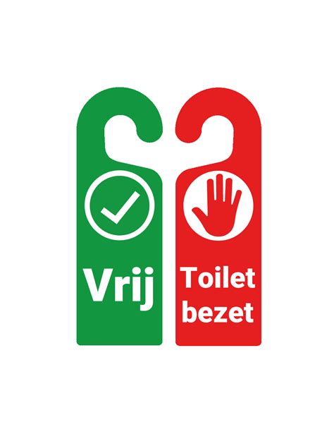 Vrij Toilet Bezet Deurhanger Kunststof Kopen