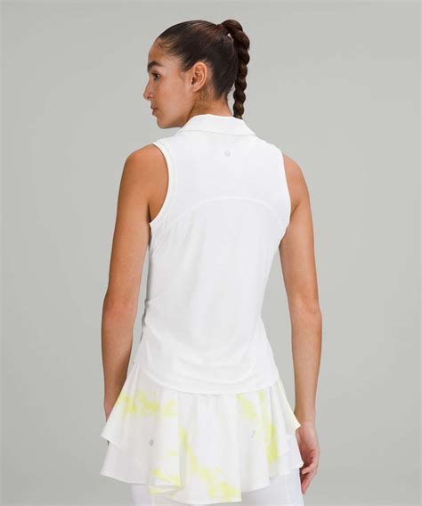 Lululemon Quick Drying Sleeveless Polo Shirt White First Release