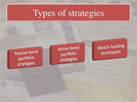 Bond portfolio management strategies