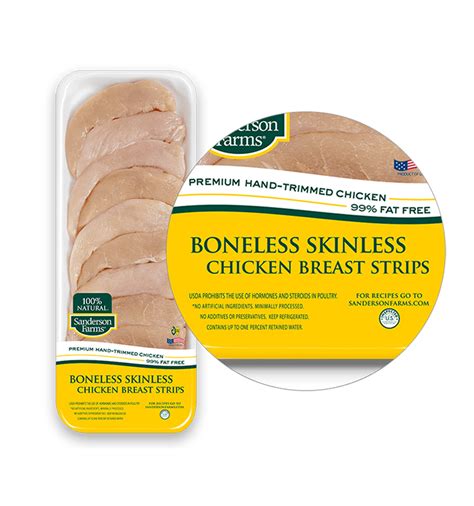 Premium Boneless Skinless Breast Strips Sanderson Farms