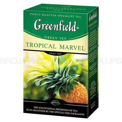 Чай Гринфилд (Greenfield) Tropical Marvel green tea (рассыпной ...