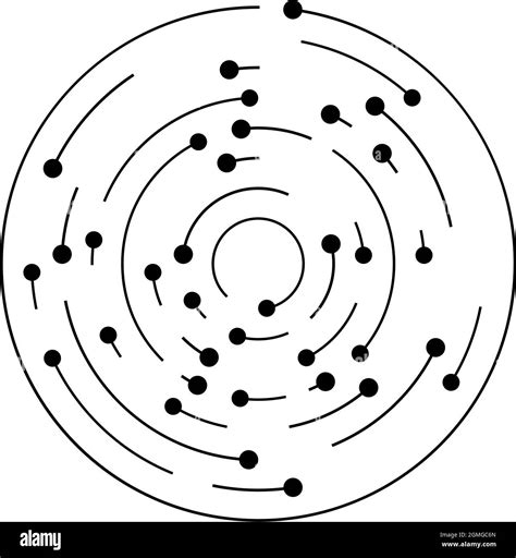 Circular Concentric Lines Segmented Circles With Nodes Nodal Points