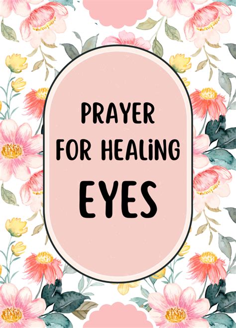 Prayer For Healing Eyes Lift Your Name