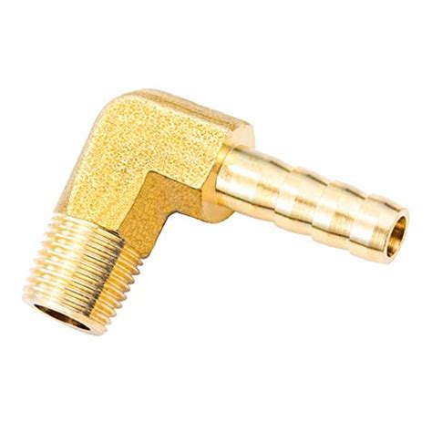 Joyway Brass Hose Fitting 90 Degree Elbow 1 4 Barb X 1 8 NPT Male