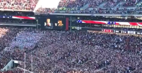 President Trump Receives Rousing Ovation From Alabama Crimson Tide Fans