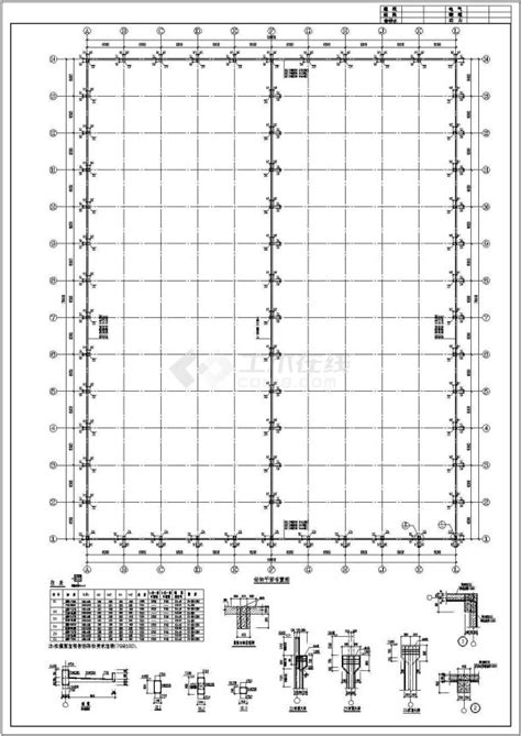 某单层排架厂房结构设计图（含结构设计总说明）工业建筑土木在线