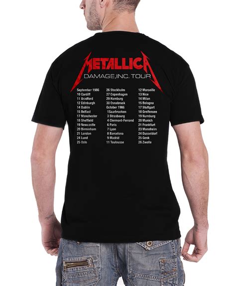 Metallica T Shirt Hardwired Justice For All Rtl Band Logo Mens New