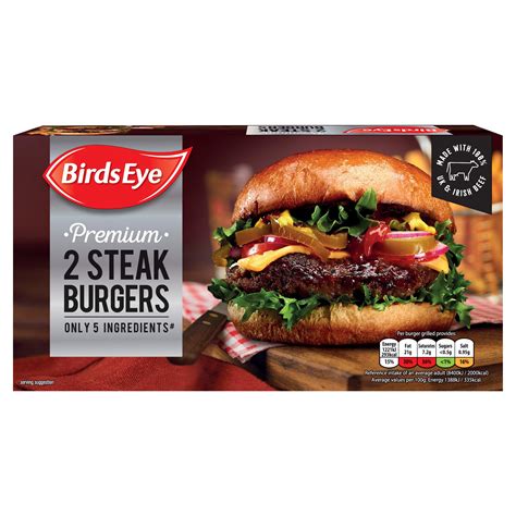 Birds Eye 2 Premium Steak Burgers 284g Burgers Iceland Foods