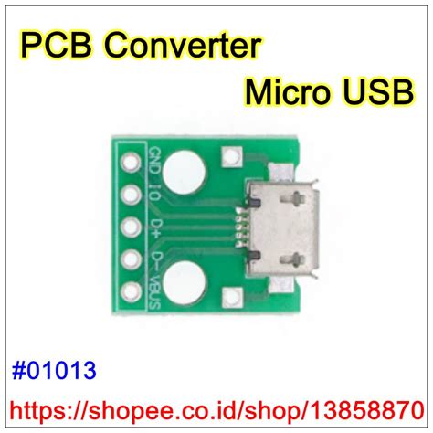 Jual Micro Usb To Dip Adapter Pcb 254mm 5pin Soket Female Connector Type B Shopee Indonesia