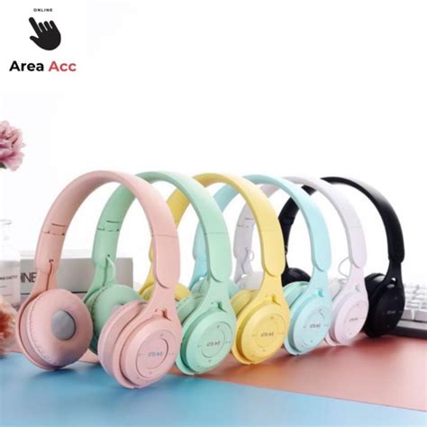 Jual Headset Bluetooth Bando Macaron Y08 Headphone Super Bass Stereo