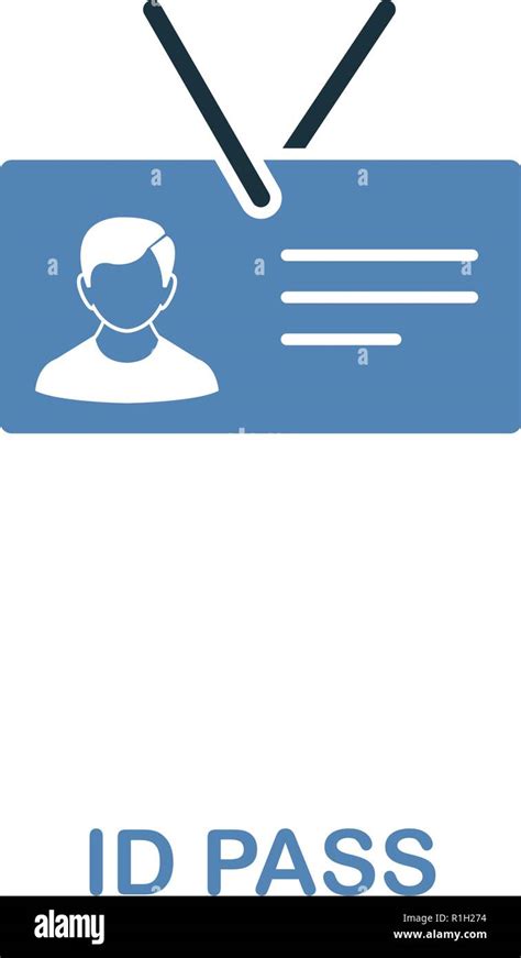 Id Pass Icon In Two Colors Premium Design From Internet Security Icons