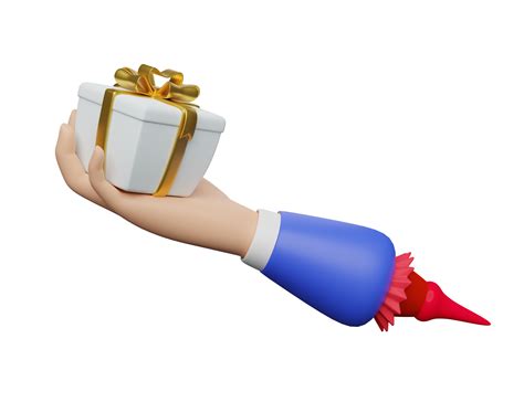 Free Cartoon Hands Holding T Box Isolated 3d Illustration Or 3d