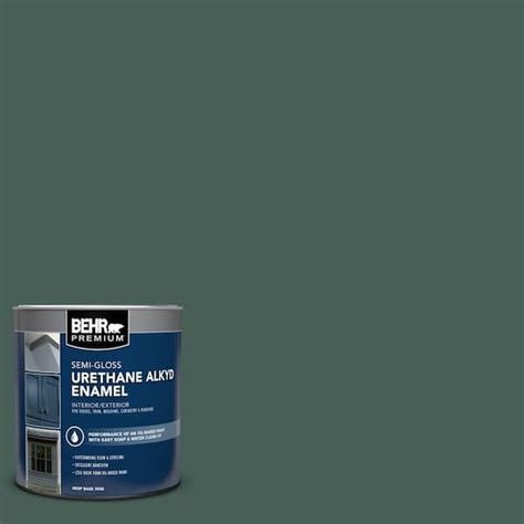 BEHR PREMIUM 1 Qt M440 7 Rainforest Semi Gloss Enamel Urethane Alkyd