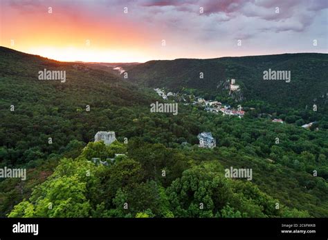 Baden View From Ruin Rauheneck Castle To Valley Helenental